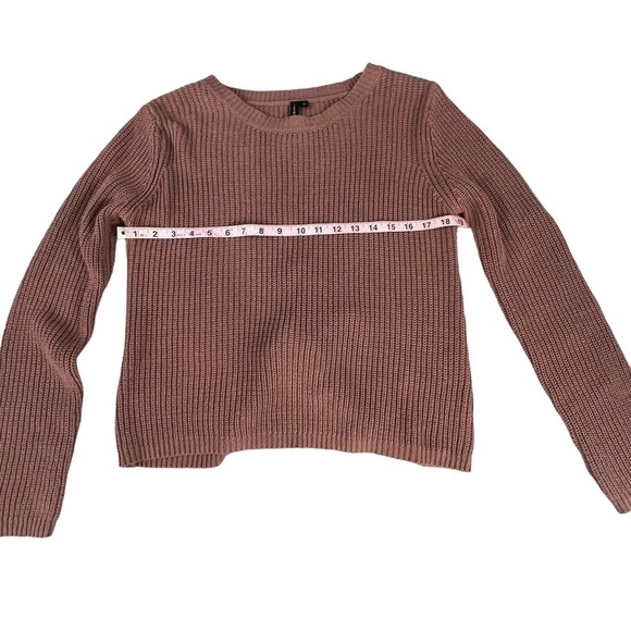 Moon & Madison Pink Mauve Sweater Tie Back Lacing Lace Up Woman’s Sweater Size M - Picture 9 of 14